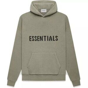 Fear of God Essentials Knit Hoodie in Taupe